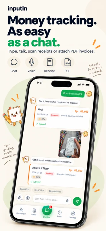 inputIn conversational transaction entry